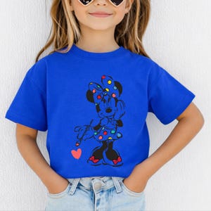 Cute Minnie Mouse Classic Sketch Cute Vintage Portrait T-Shirt, Retro Disney Trip Shirt, Vintage Minnie Shirt, Disney Family Vacation Trip. image 7