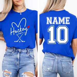 Personalized Hockey Mom Sweatshirt, Hockey Mama Shirt, Sports Mom Sweater, Gift Shirt For Sports Mom, Game Day Hoodie, Mother's Day Hoodies image 4