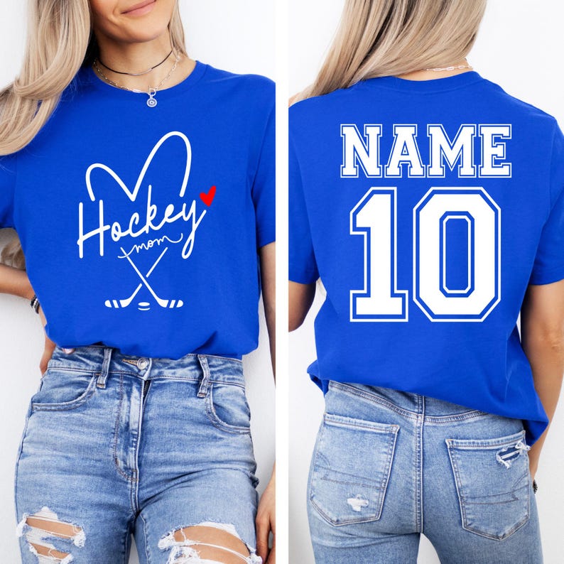 Personalized Hockey Mom Sweatshirt, Hockey Mama Shirt, Sports Mom Sweater, Gift Shirt For Sports Mom, Game Day Hoodie, Mother's Day Hoodies image 4