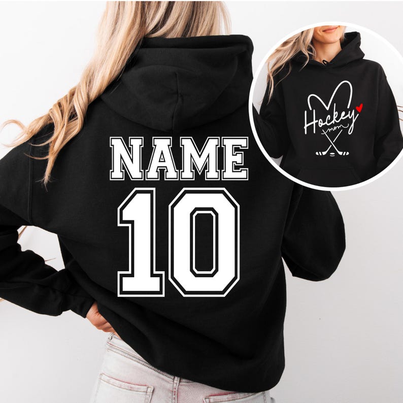 Personalized Hockey Mom Sweatshirt, Hockey Mama Shirt, Sports Mom Sweater, Gift Shirt For Sports Mom, Game Day Hoodie, Mother's Day Hoodies image 17