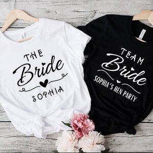 Personalised Hen Party T Shirts, Team Bride T Shirt, Hen Party Shirts, Bachelorette Party Shirts, Bachelorette Shirts, Bachelorette Gifts