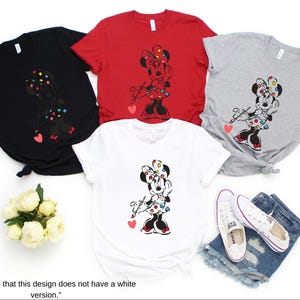 Cute Minnie Mouse Classic Sketch Cute Vintage Portrait T-Shirt, Retro Disney Trip Shirt, Vintage Minnie Shirt, Disney Family Vacation Trip. image 14