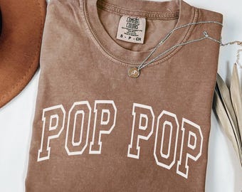 Comfort Colors® Pop Pop Shirt, Father's Day Gift, New Grandpa Gift, Best Pop Pop Ever, Gift from Grandkids