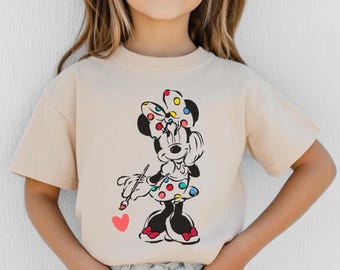 Cute Minnie Mouse Classic Sketch Cute Vintage Portrait T-Shirt, Retro Disney Trip Shirt, Vintage Minnie Shirt, Disney Family Vacation Trip.