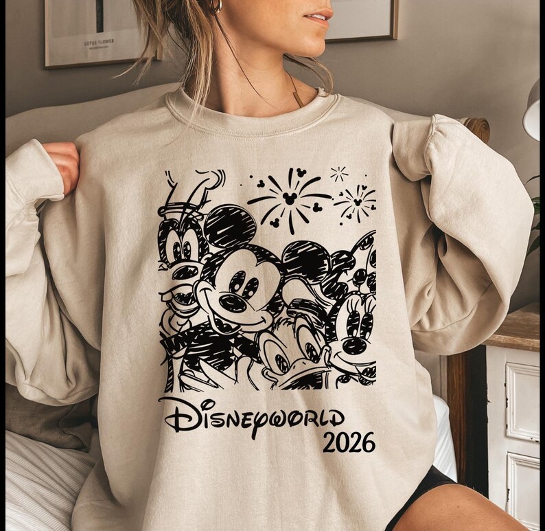 Retro Disneyworld 2026 Shirt, Retro Walt Disney Shirt, Disneyworld Matching Shirt, Disney Vacation Matching Shirt, Mickey And Friends Shirt. imagem 11