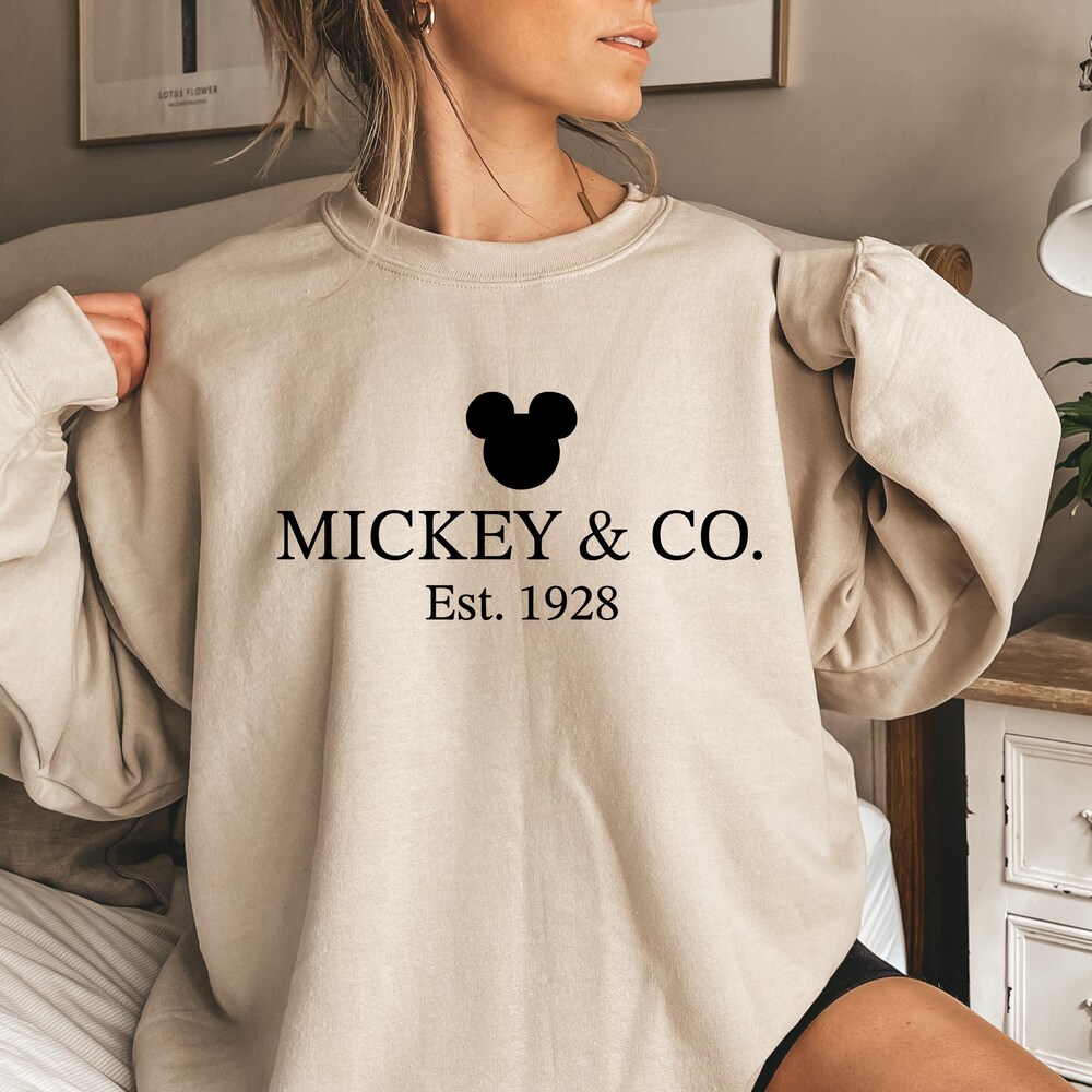 Mickey And Co Sweatshirt, Mickey And Co. Est. 1928 Sweatshirt, Unisex Sweatshirt, Crewneck Sweatshirt, Disney Sweatshirts,Trip Sweatshirt