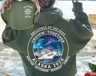 Custom Alaska Cruise Shirt, Family Cruise 2026 Shirt, Personalized Alaska Trip Hoodie, Matching Family Vacation Sweatshirt