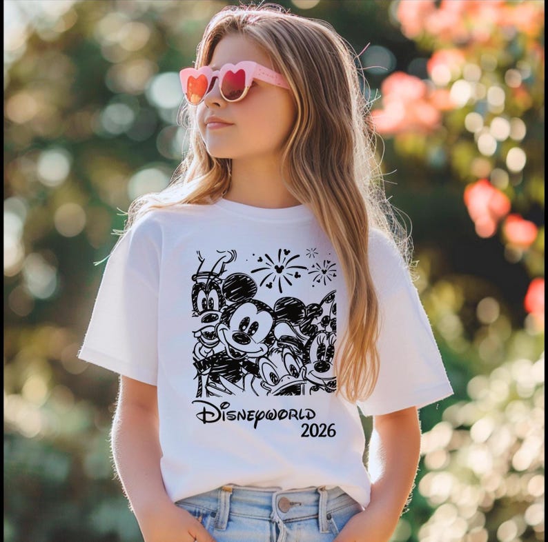 Retro Disneyworld 2026 Shirt, Retro Walt Disney Shirt, Disneyworld Matching Shirt, Disney Vacation Matching Shirt, Mickey And Friends Shirt. imagem 12