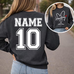 Personalized Hockey Mom Sweatshirt, Hockey Mama Shirt, Sports Mom Sweater, Gift Shirt For Sports Mom, Game Day Hoodie, Mother's Day Hoodies image 8