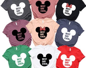 Best Day Ever Mickey Mouse Shirt, Disneyland Shirts, Disney World Tee, Matching Family Disney Tees, Best Birthday Ever, Best Day Ever Minnie