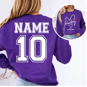 Personalized Hockey Mom Sweatshirt, Hockey Mama Shirt, Sports Mom Sweater, Gift Shirt For Sports Mom, Game Day Hoodie, Mother's Day Hoodies image 6