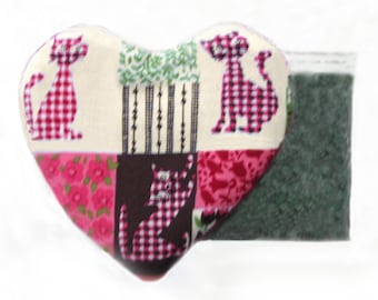 4.5 x 4.5 Catnip REFILLABLE Heart Toy with Very FRAGRANT Organically Grown  CATNIP  Playful Cats