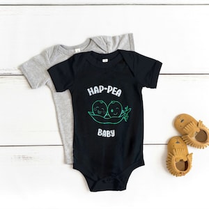 Hap-pea Baby: Schattige babybody voor je lieve erwt! - Babyshowercadeau, schattige babyoutfit, babycadeaus, babybenodigdheden, unieke bodysuit