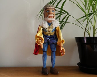 Hand Carved King Marionette