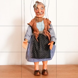 Witch Handmade Carved Marionette