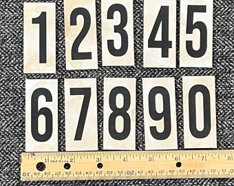 Church Hymn Board Numbers - White & Black - AGED - set of 10 - message board countdown - vintage church - religious