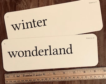 XL Winter Wonderland flash cards