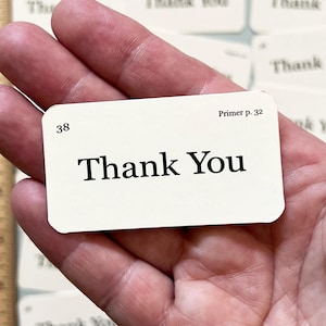 Mini Thank You flash cards - set of 21 cards