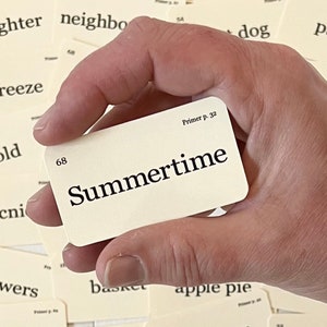 Mini In the good old Summertime flash cards set of 42 2.5 x 1.375 summer fun outdoor parties vacation image 1