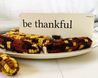 XL be thankful flash card - Thanksgiving decor - appreciation card - celebrate family - share kindness