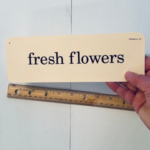 XL "fresh flowers" flash card - Vintage reproduction Garden Decor - Summer joy
