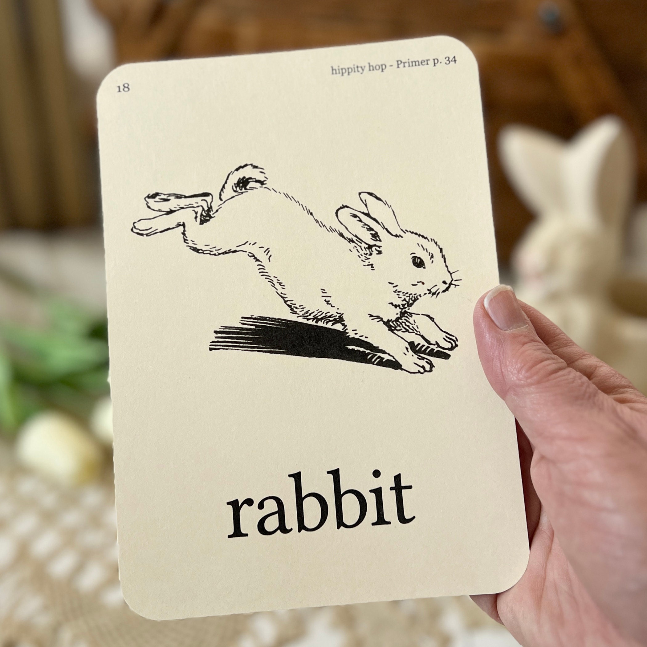 Rabbit Flash Card - 4 7/8