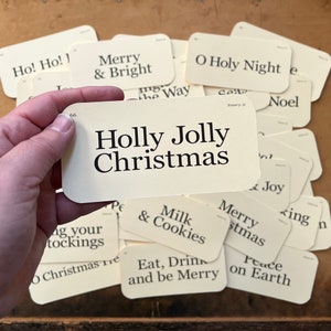 Christmas Memories flash cards - set of 42 - 5" X 2 1/2" - Christmas tree decor - gift tags - vintage look - reproduction