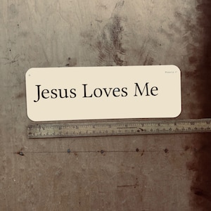 XL Jesus Loves Me flash card - vintage reproduction religious -Sunday school - farmhouse faith - nursery decor - encouragement cards