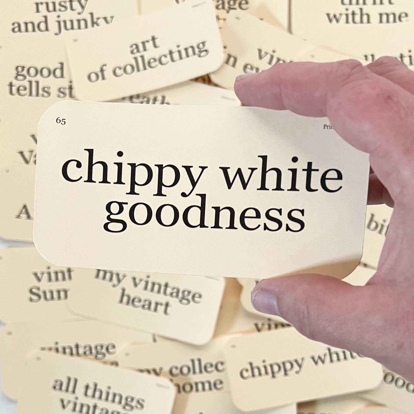 Vintage Hashtags Flash Cards Set of 42 Vintage Treasures Etsy