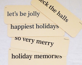 XL flash card set of 5 cards - deck the halls