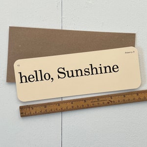 XL "Hello Sunshine" Flash Card - Encouragement Card - share your light