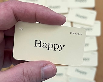Mini "Happy" Flash Cards: Vintage Style Scrapbooking Set