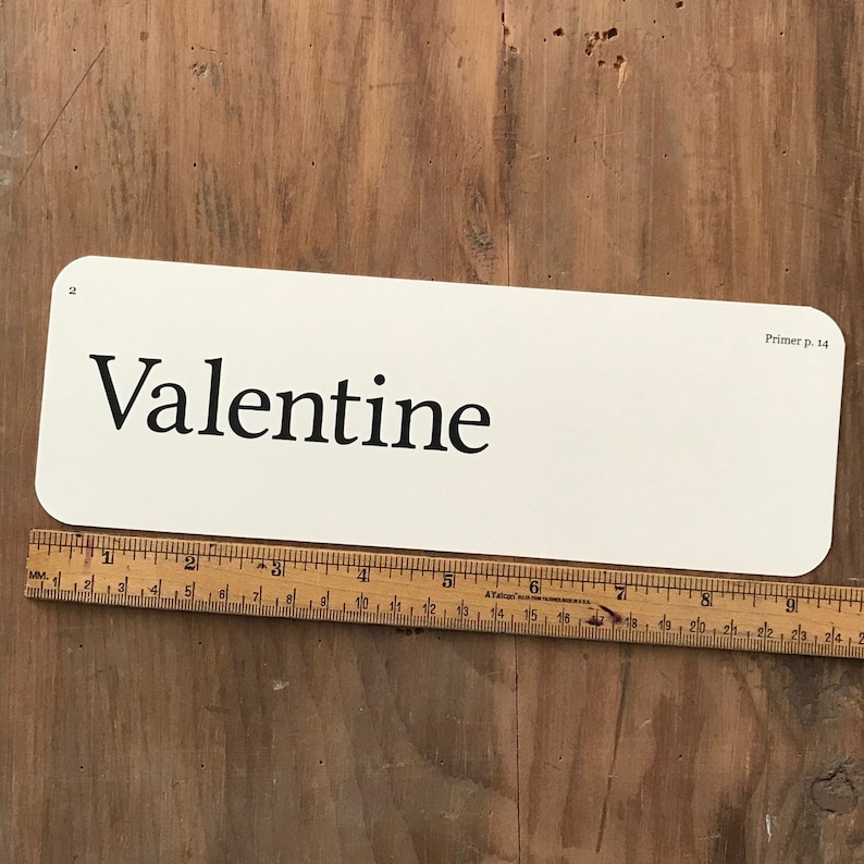 XL Valentine flashcard