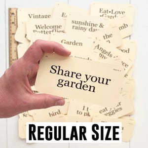 Share your garden flash cards (Set of 42) - backyard garden - vintage style decor - reproduction