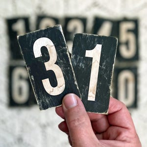 Aged Church Hymn Board Numbers - Vintage Reproduction (3" x 1 3/4") image 4