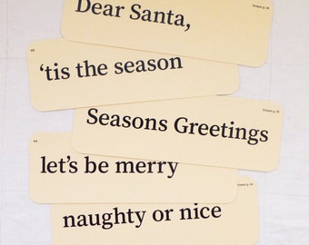 XL flash card set of 5 cards - Dear Santa - Santa Claus collector - Christmas tree decoration - Christmas cards