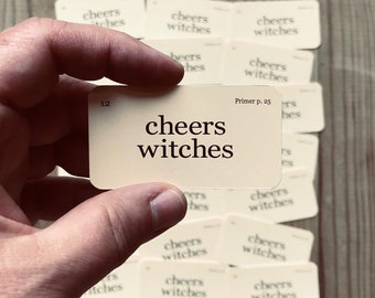 Mini cheers witches flash cards