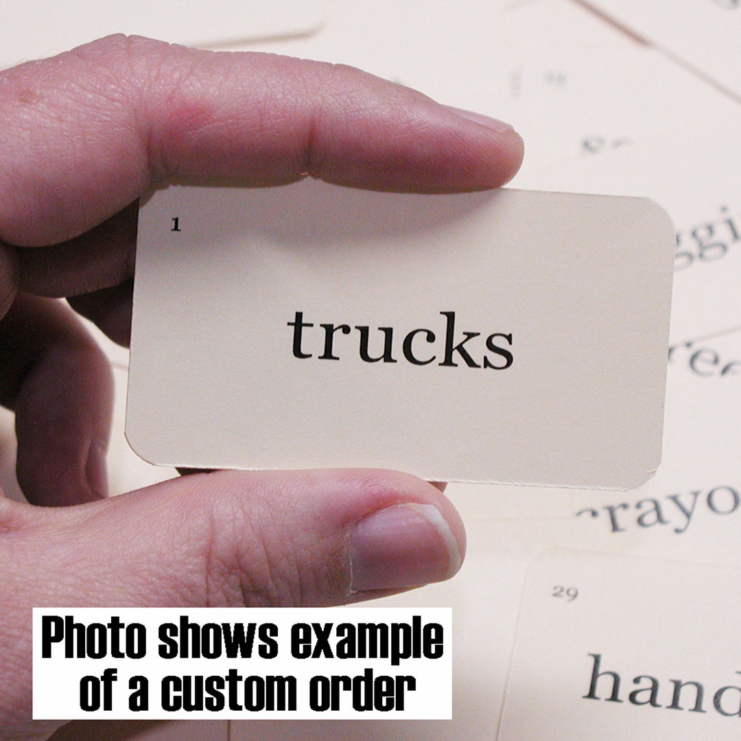 Mini Custom Flash Cards (set of 21) Personalized Scrapbooking Accents ...