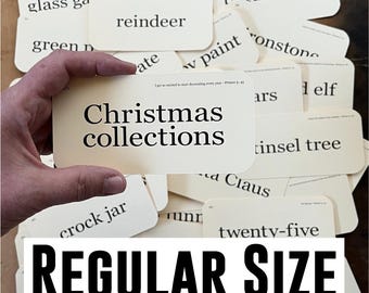 Christmas Collections Flash Cards (Set of 43) Vintage Holiday displays Decor Tags Reproduction
