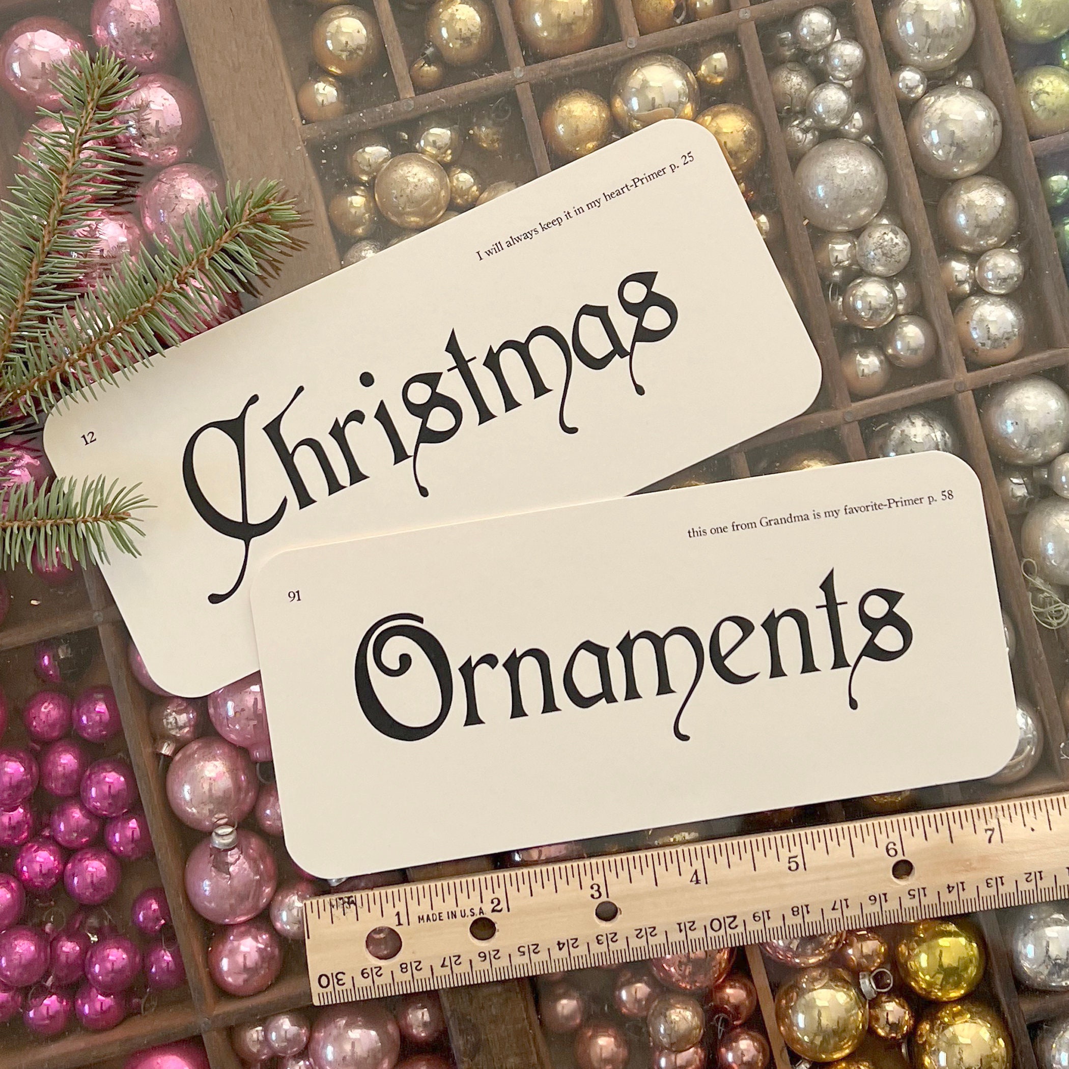 DIGITAL Set 3 Vintage Christmas Ornament Hangers Box Digital Craft