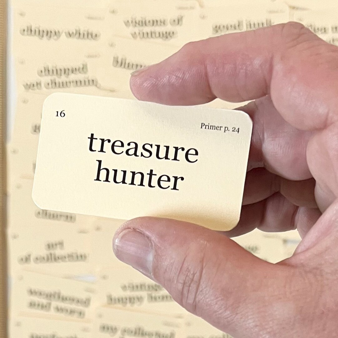 Mini Vintage Hashtags Flash Cards Set of 42 Vintage Treasures Treasure