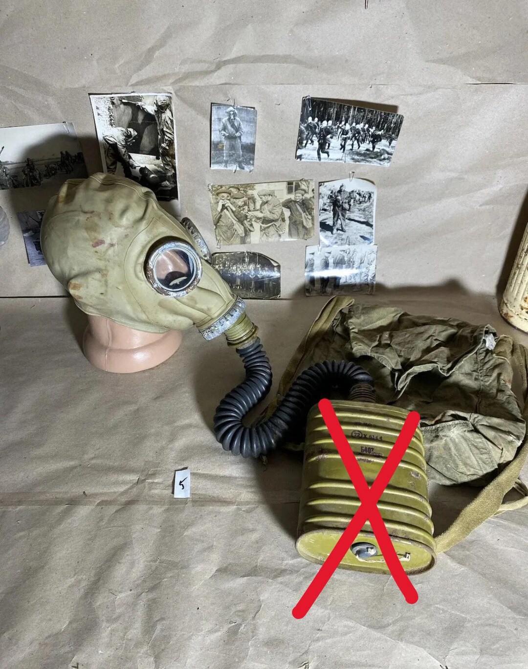 Protection Gas Mask SHM-41 1951 Size 1 Soviet Vintage USSR Red Army (05 ...