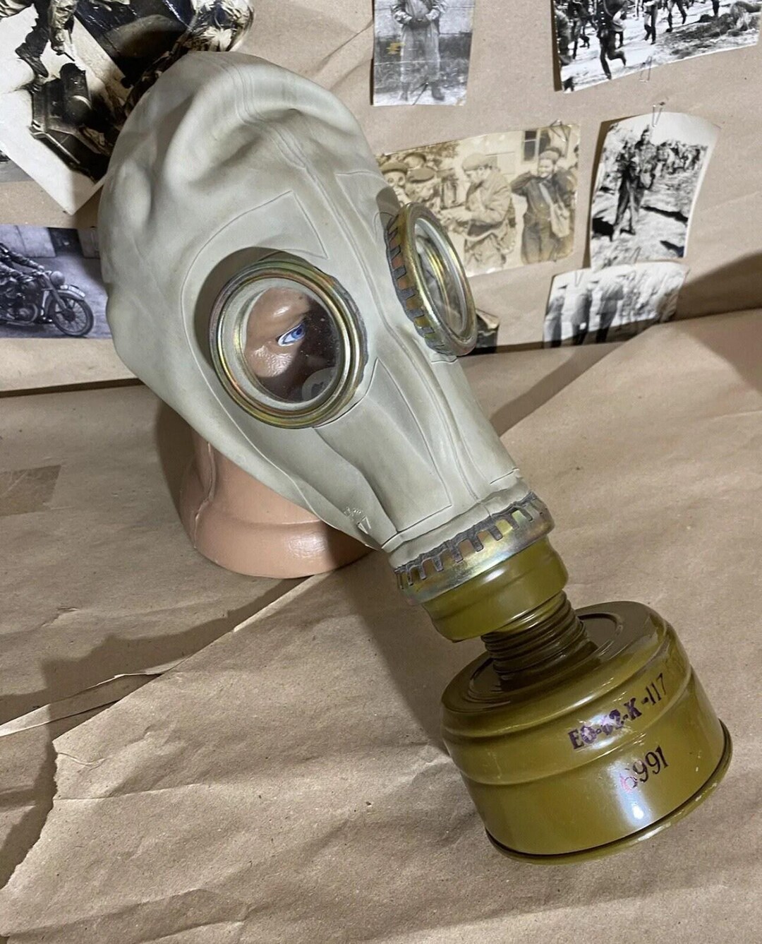 Original Protection Gas Mask SHM-41M 1963 EO-62K Size 4 + CAPE Soviet ...