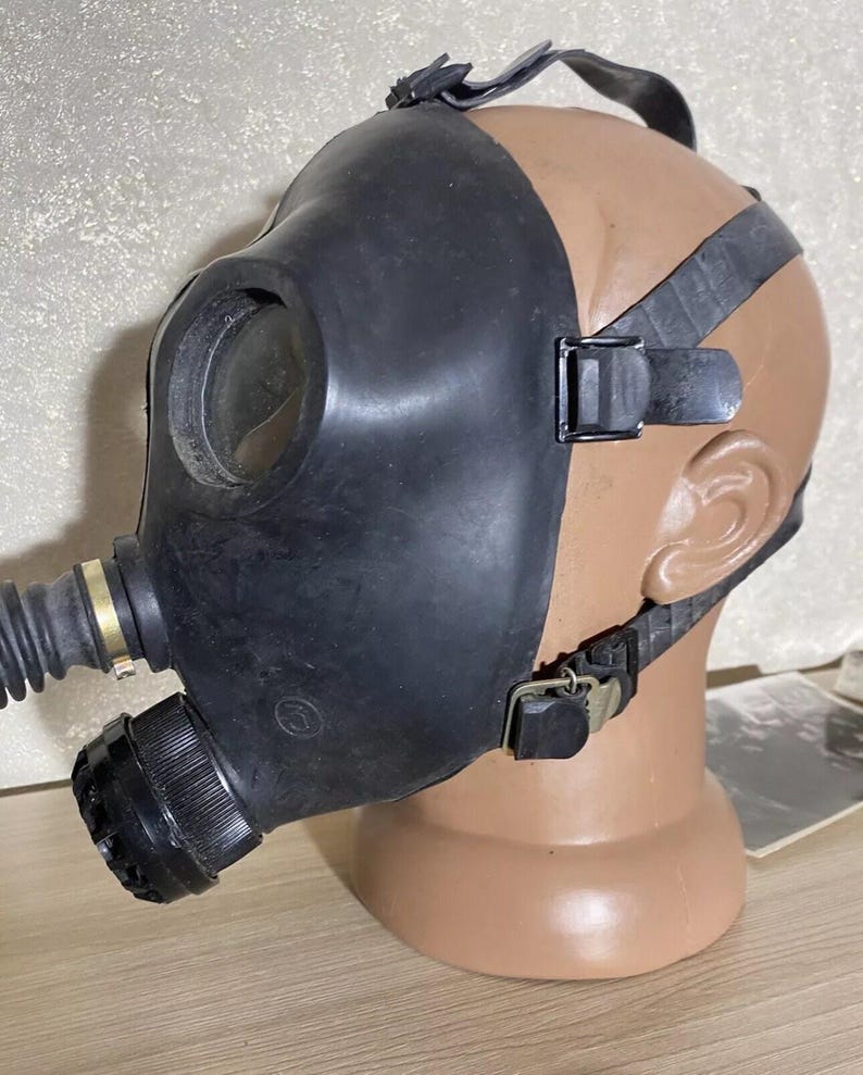 Soviet USSR DP6M Military PDF2SH Vintage Gas Mask Size3 DP-6M 1990 ...