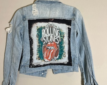 Vintage Rolling Stones Denim Jacket XS