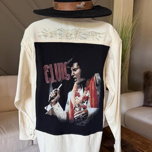 Vintage Bling Elvis Denim Jacket