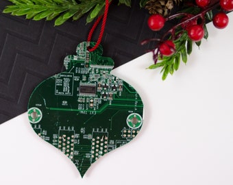 Circuit Board Ornament, Computer Programmer Ornament, Software Engineer, Computer Science Gift, Christmas Ornament, Techie Stocking Stuffer