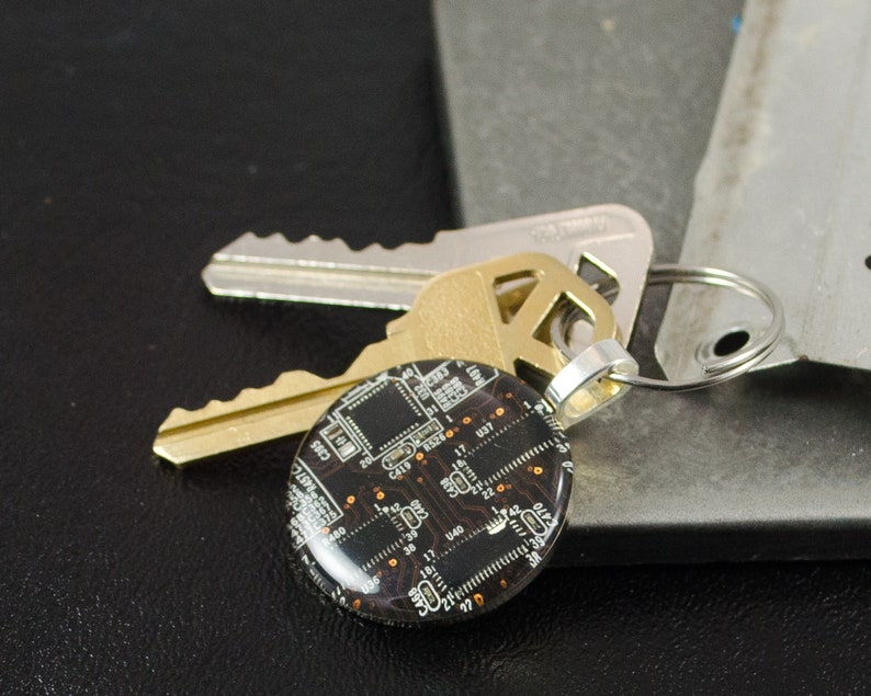 Circuit Board Keychain CHOOSE COLOR Computer Key Fob Geek Etsy