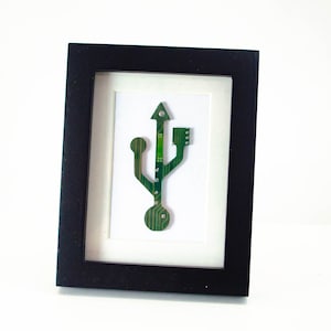 USB Symbol Circuit Board Art - Mini