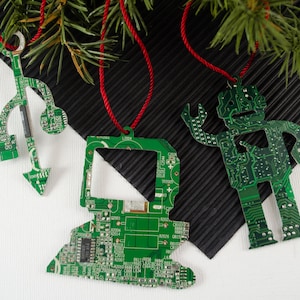 Circuit Board Ornament Set, Computer Ornaments, Computer Programmer, Software Engineer, Computer Science Gift, Christmas Ornament, Techie